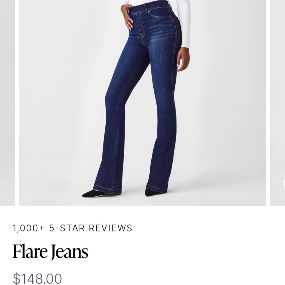 Spanx high-rise flare jeans